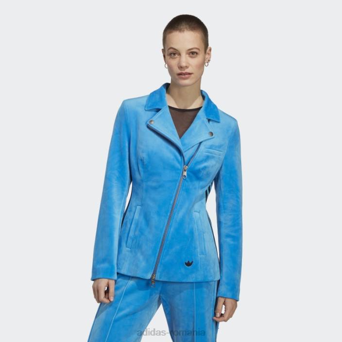 Adidas pasăre albastră versiunea albastră geaca biker santiago adidas femei pasare albastra 2JBN16833