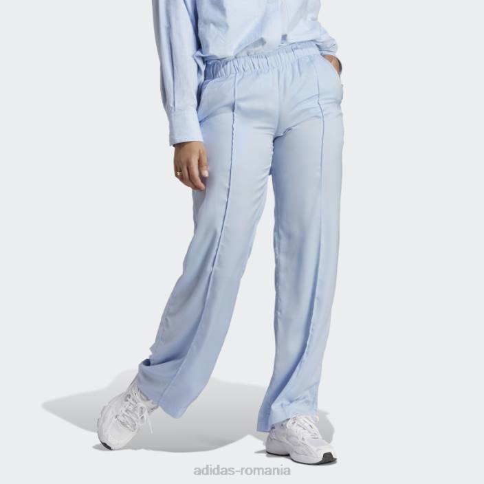 Adidas premium essentials pantaloni din satin albastru alba adidas femei zori albastre 2JBN17004
