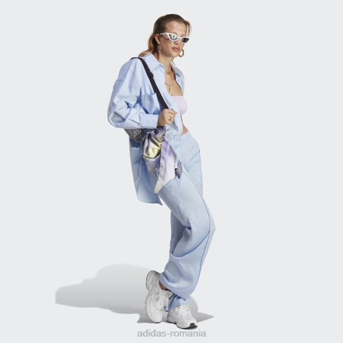 Adidas premium essentials pantaloni din satin albastru alba adidas femei zori albastre 2JBN17004
