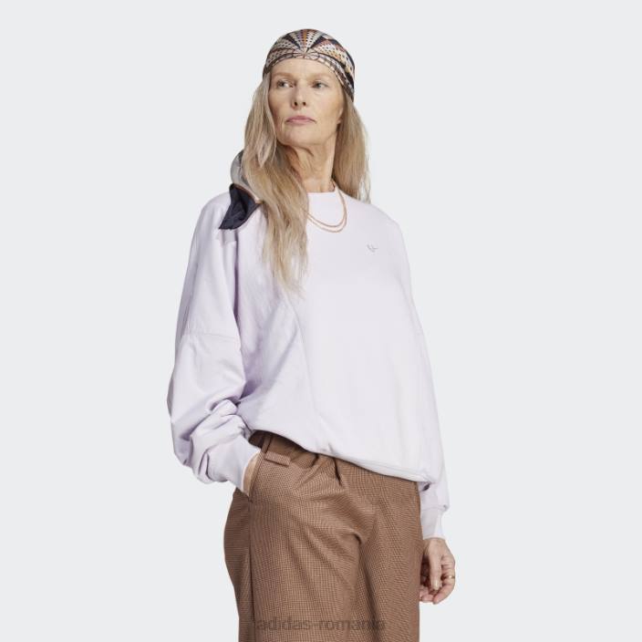 Adidas premium essentials pulover hibrid nailon argintiu zori femei zori argintii 2JBN17210