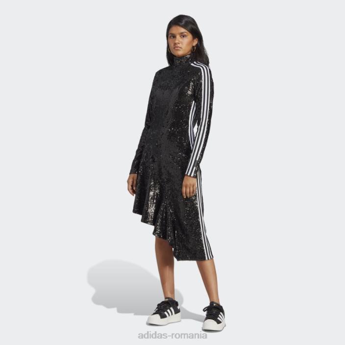 Adidas rochie cu paiete negru albastru femei negru 2JBN17458