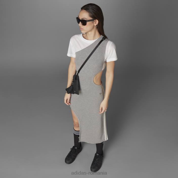 Adidas rochie cu un singur umăr versiunea albastru heather femei miezul erica 2JBN9472