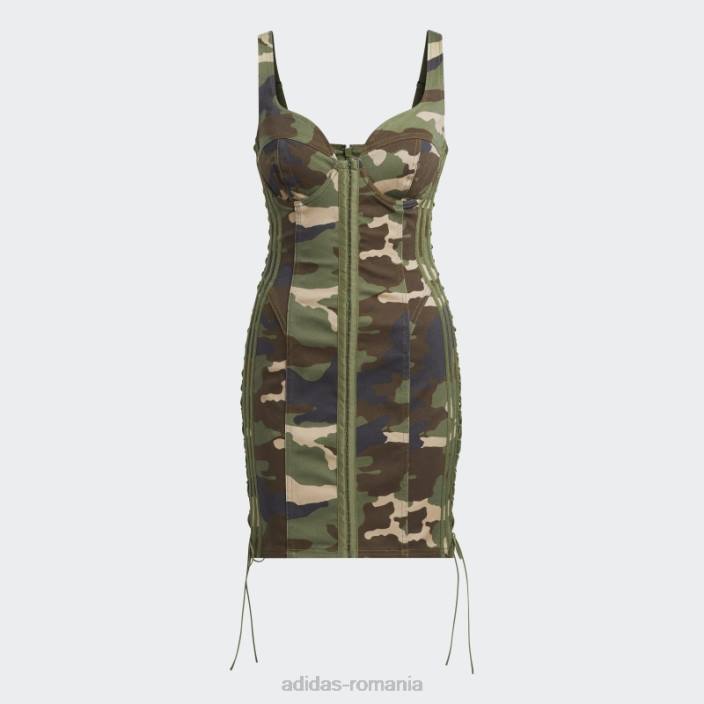 Adidas rochie mini twill aop camo femei aop camo 2JBN3740