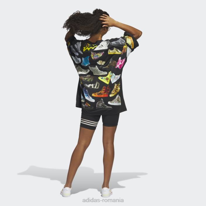 Adidas rochie neagră în tricou jeremy scott archive femei negru 2JBN16541