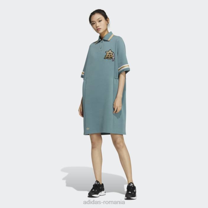 Adidas rochie polo universitară modernă smarald neclar femei smarald neclar 2JBN3025