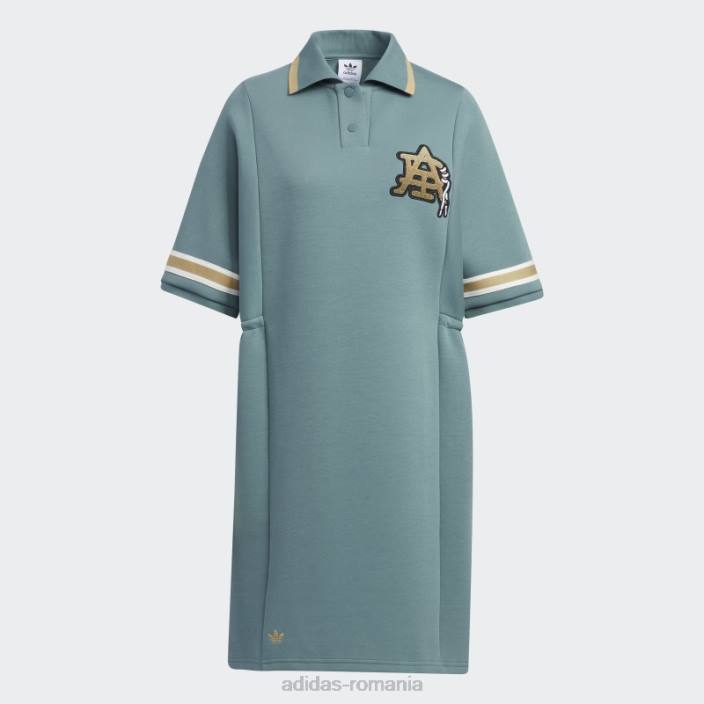 Adidas rochie polo universitară modernă smarald neclar femei smarald neclar 2JBN3025