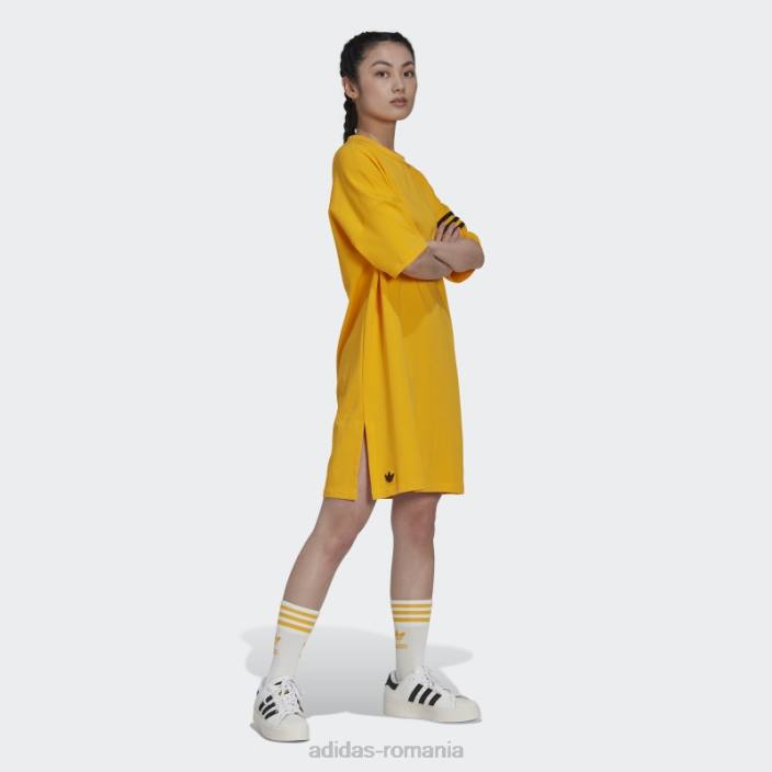 Adidas rochie tricou auriu adicolor neuclassics femei aur 2JBN17549