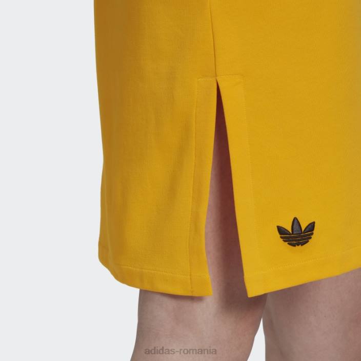 Adidas rochie tricou auriu adicolor neuclassics femei aur 2JBN17549