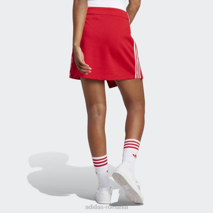 Adidas scarlet adicolor classics fustă scurtă înfășurată cu 3 dungi femei stacojiu 2JBN9047
