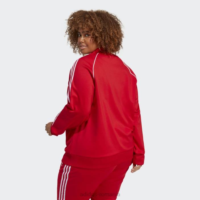 Adidas scarlet adicolor classics sst track top (plus mărime) femei stacojiu 2JBN16505