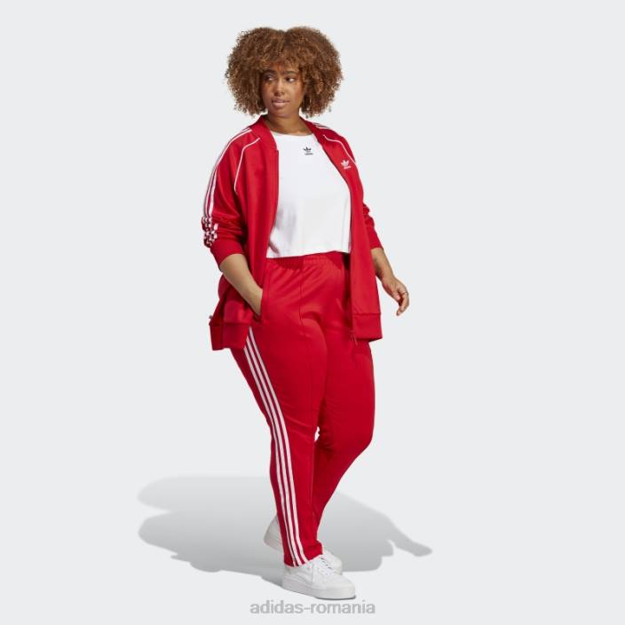 Adidas scarlet adicolor classics sst track top (plus mărime) femei stacojiu 2JBN16505