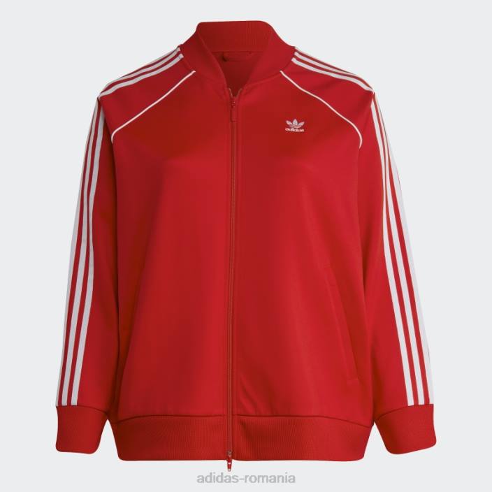 Adidas scarlet adicolor classics sst track top (plus mărime) femei stacojiu 2JBN16505