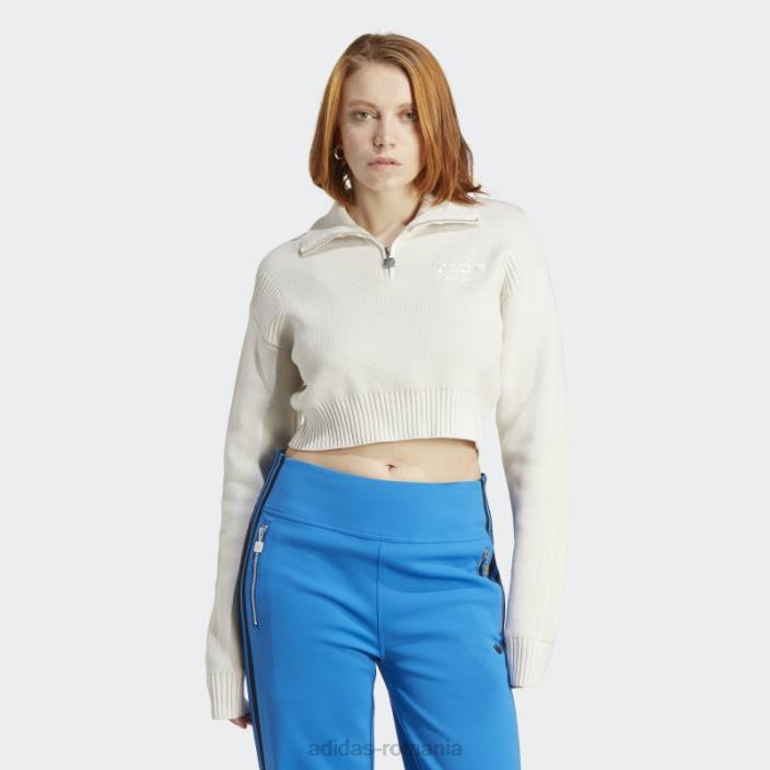 Adidas top adidas tricot versiune alb albastru femei alb/aluminiu 2JBN17451