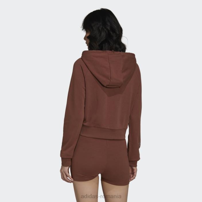 Adidas top cropped de lux maro pământ 2000 femei maro pământ 2JBN17562