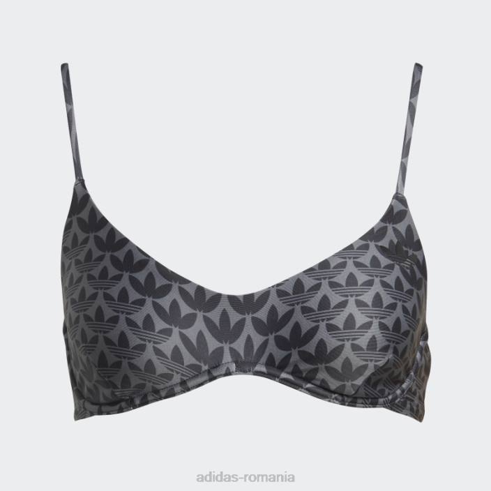 Adidas top de baie negru originals monogram femei alb negru 2JBN17123