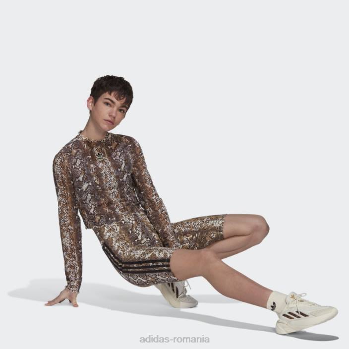 Adidas top din plasă de șarpe alb femei alb 2JBN2878