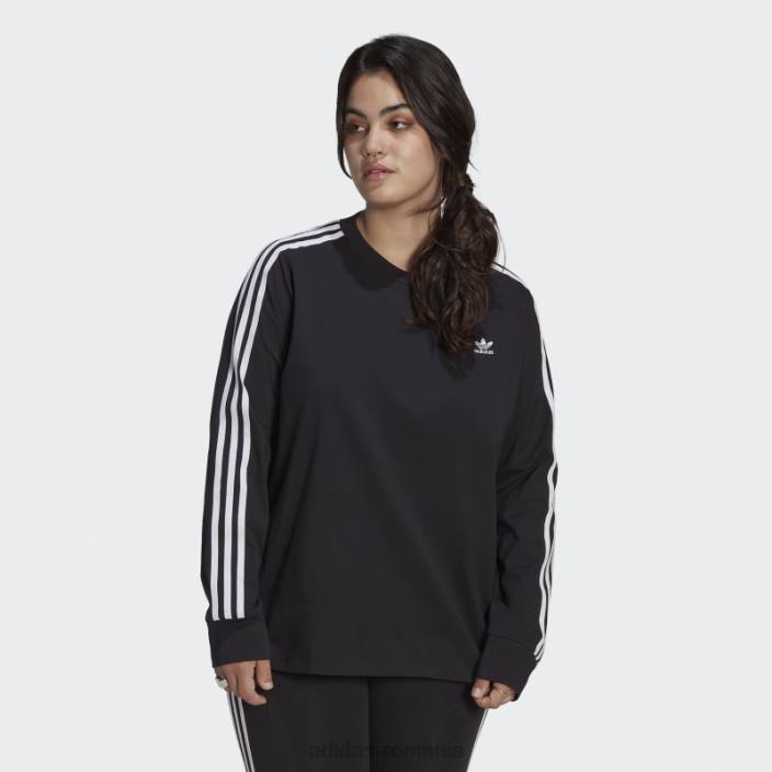 Adidas top negru adicolor classics cu mânecă lungă (plus mărime) femei negru 2JBN16510