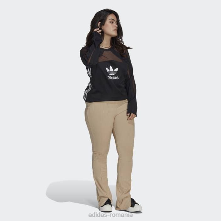 Adidas top negru din plasă centrală (mărime plus) femei negru 2JBN10541