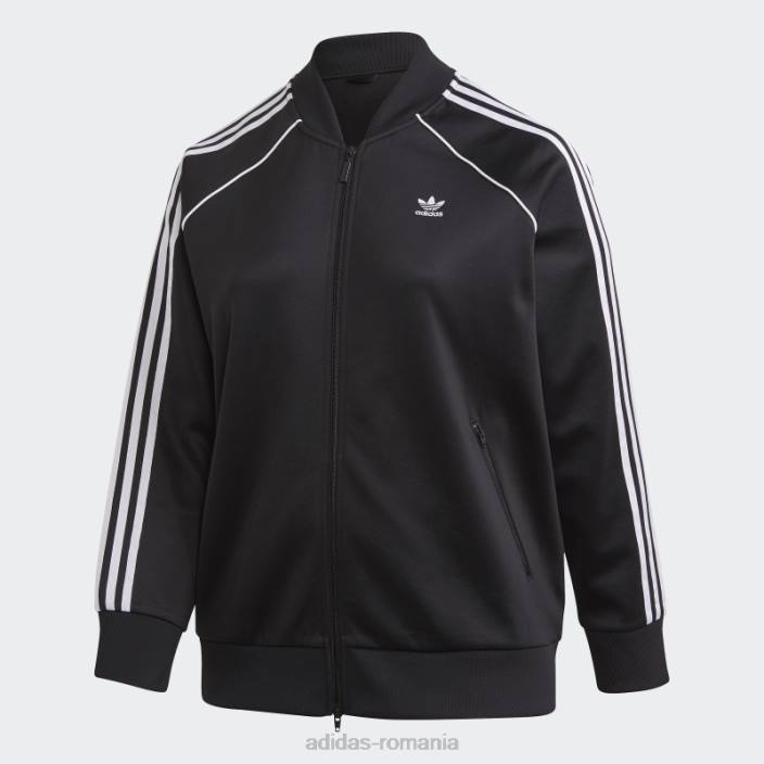 Adidas top negru primeblue sst track top (plus mărime) femei alb negru 2JBN9010