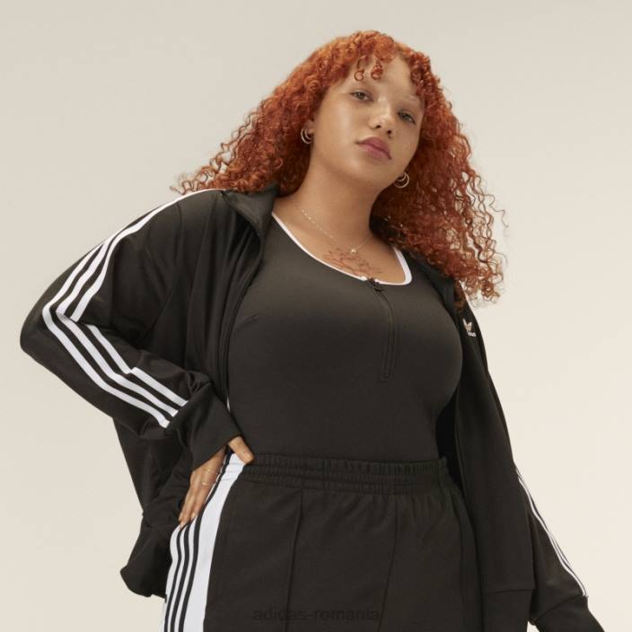 Adidas top negru primeblue sst track top (plus mărime) femei alb negru 2JBN9010