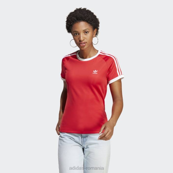 Adidas tricou adicolor clasics slim cu 3 dungi stacojiu adidas femei stacojiu 2JBN16848