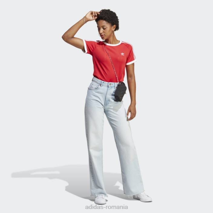 Adidas tricou adicolor clasics slim cu 3 dungi stacojiu adidas femei stacojiu 2JBN16848