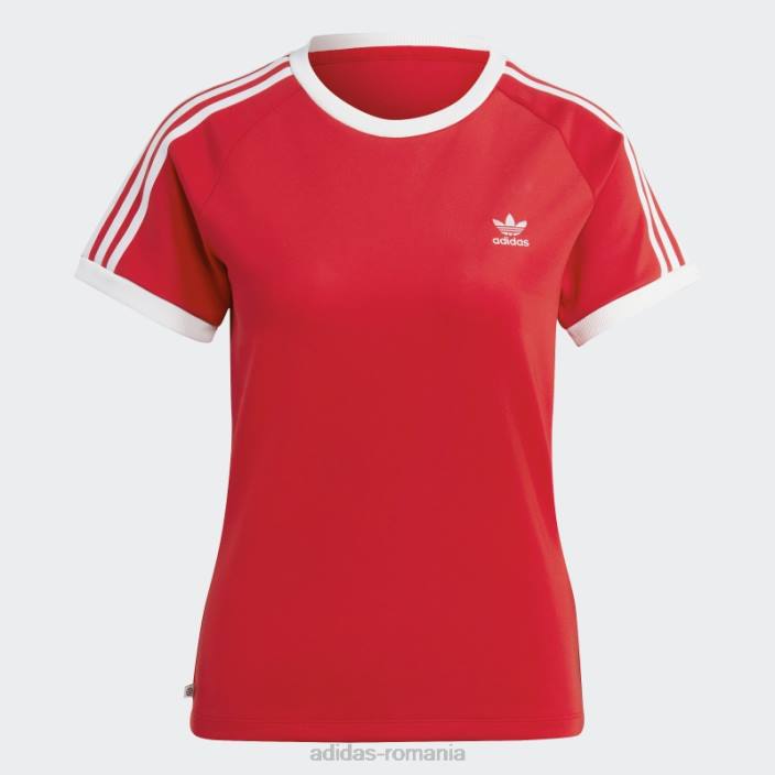 Adidas tricou adicolor clasics slim cu 3 dungi stacojiu adidas femei stacojiu 2JBN16848