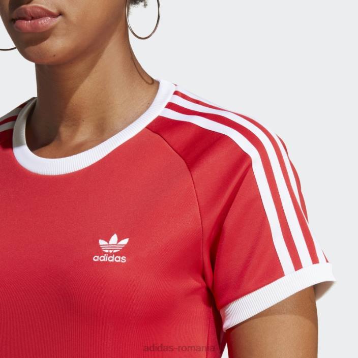 Adidas tricou adicolor clasics slim cu 3 dungi stacojiu adidas femei stacojiu 2JBN16848