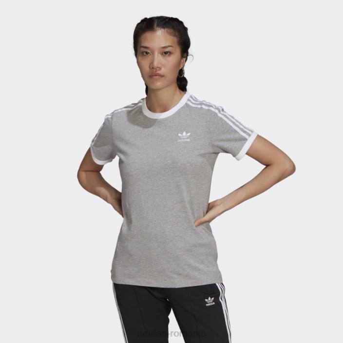 Adidas tricou adicolor classics gri mediu cu 3 dungi femei gri mediu 2JBN9947