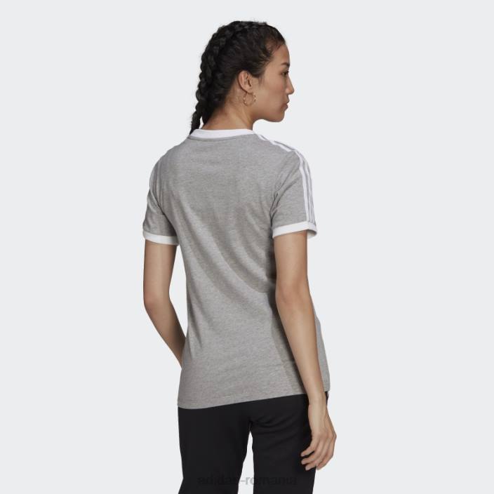 Adidas tricou adicolor classics gri mediu cu 3 dungi femei gri mediu 2JBN9947
