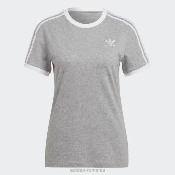 Adidas tricou adicolor classics gri mediu cu 3 dungi femei gri mediu 2JBN9947