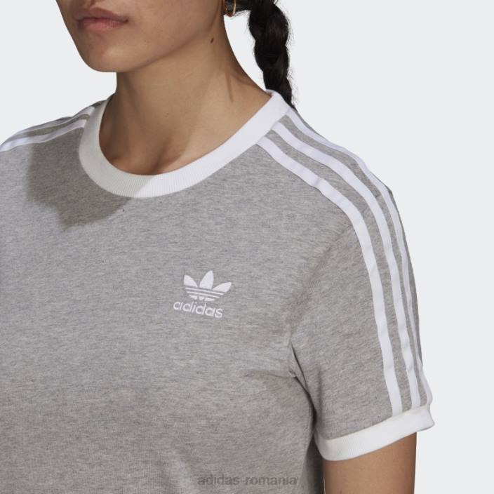Adidas tricou adicolor classics gri mediu cu 3 dungi femei gri mediu 2JBN9947