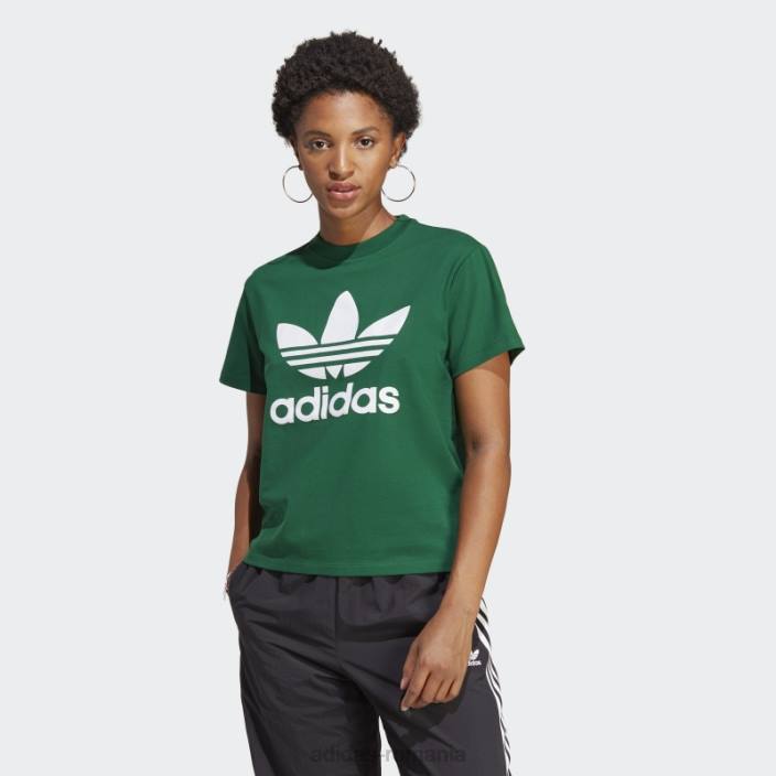 Adidas tricou adicolor classics trefoil verde închis adidas femei verde inchis 2JBN10212