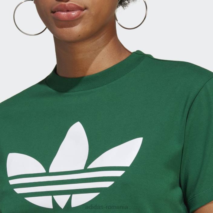 Adidas tricou adicolor classics trefoil verde închis adidas femei verde inchis 2JBN10212