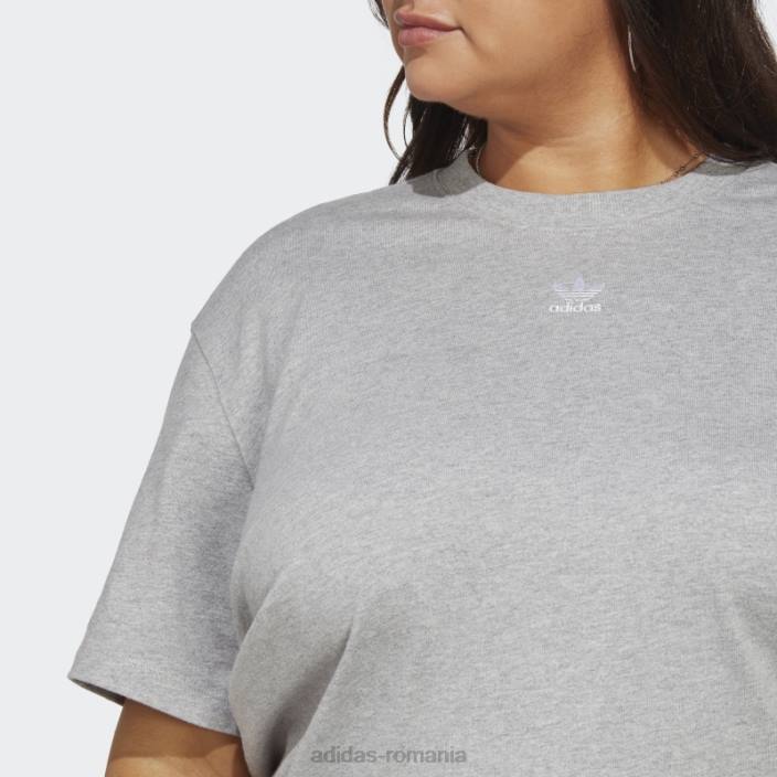 Adidas tricou adicolor essentials (marime plus) gri mediu femei gri mediu 2JBN9374