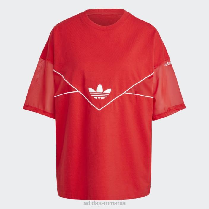 Adidas tricou adidas originals stacojiu femei stacojiu 2JBN9201