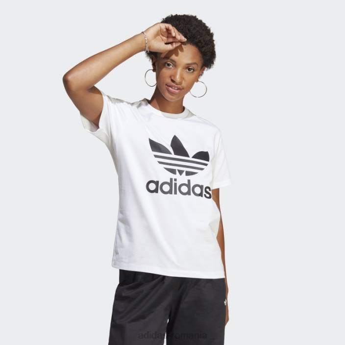Adidas tricou alb adicolor classics trefoil femei alb 2JBN2254