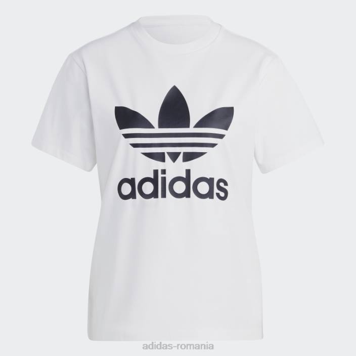 Adidas tricou alb adicolor classics trefoil femei alb 2JBN2254