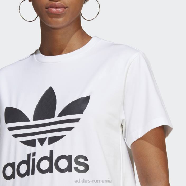 Adidas tricou alb adicolor classics trefoil femei alb 2JBN2254