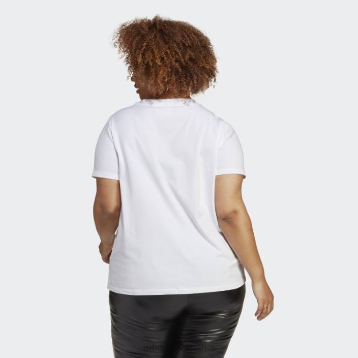 Adidas tricou alb adicolor classics trefoil (mărime plus) femei alb 2JBN17482