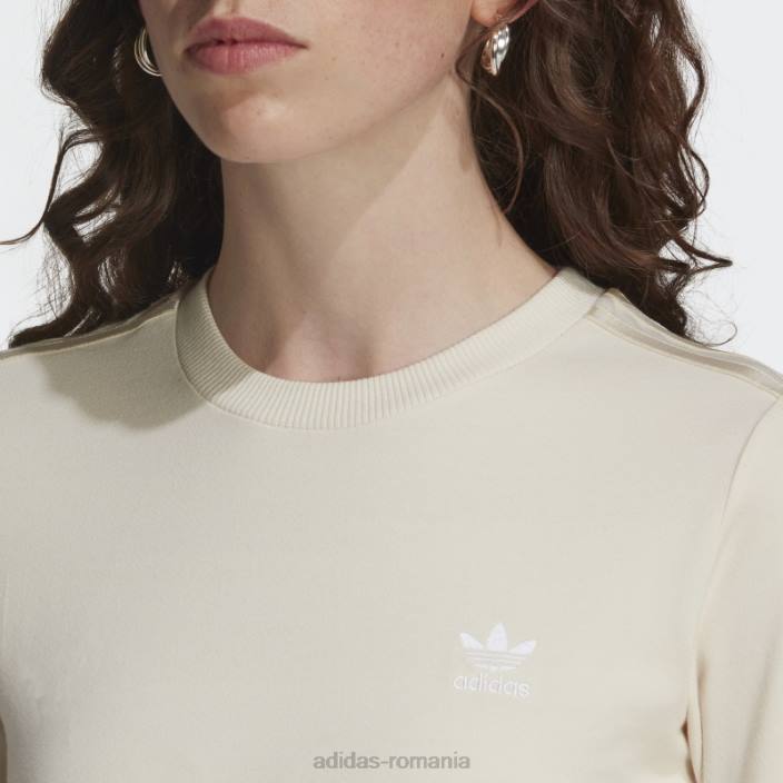 Adidas tricou alb cu mânecă lungă decupată femei alb 2JBN10576