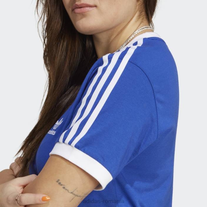 Adidas tricou albastru adicolor classics cu 3 dungi femei albastru 2JBN16511