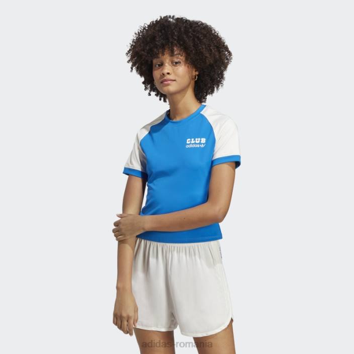 Adidas tricou club versiune albastră pasăre albastră adidas femei pasăre albastră/albă 2JBN17460