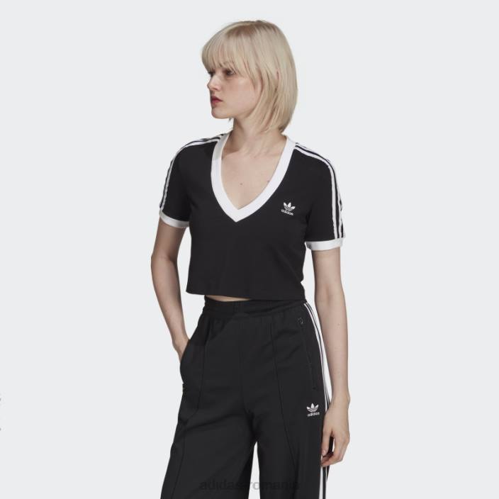 Adidas tricou cropped adicolor classics negru femei negru 2JBN10544