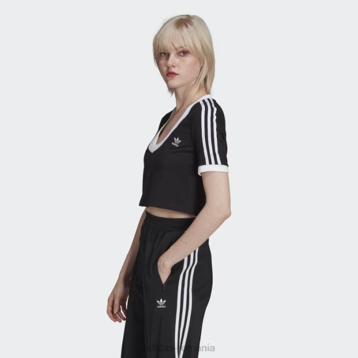 Adidas tricou cropped adicolor classics negru femei negru 2JBN10544