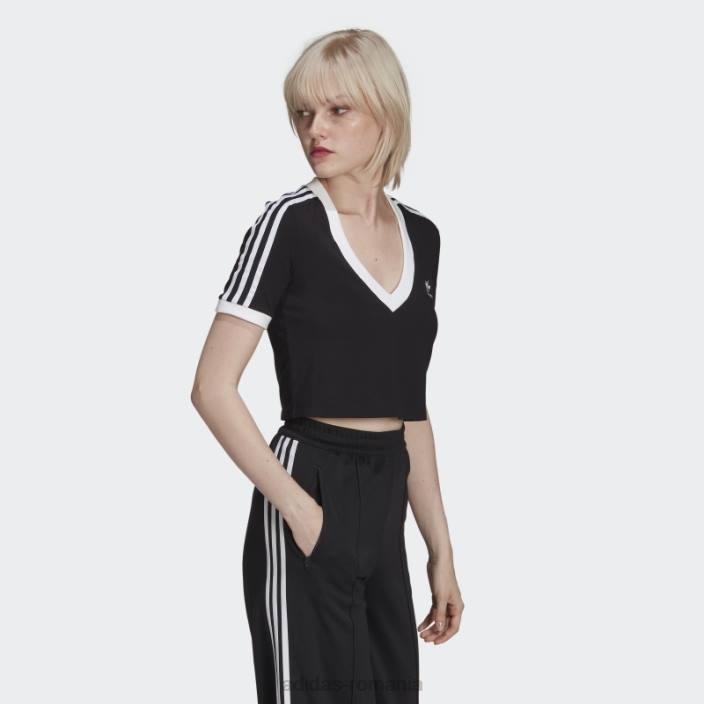 Adidas tricou cropped adicolor classics negru femei negru 2JBN10544
