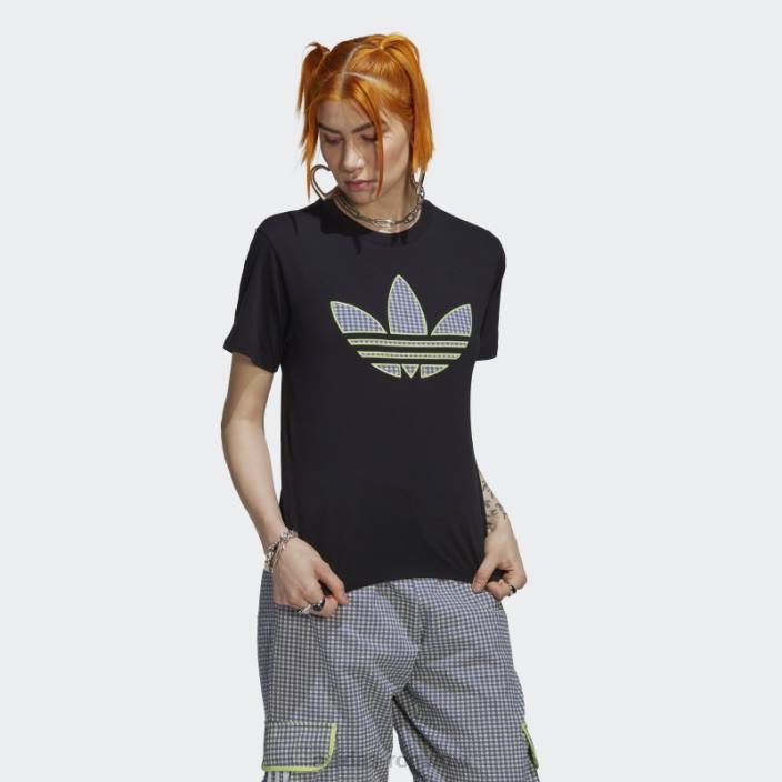 Adidas tricou cu aplicare trefoil negru femei negru 2JBN17564