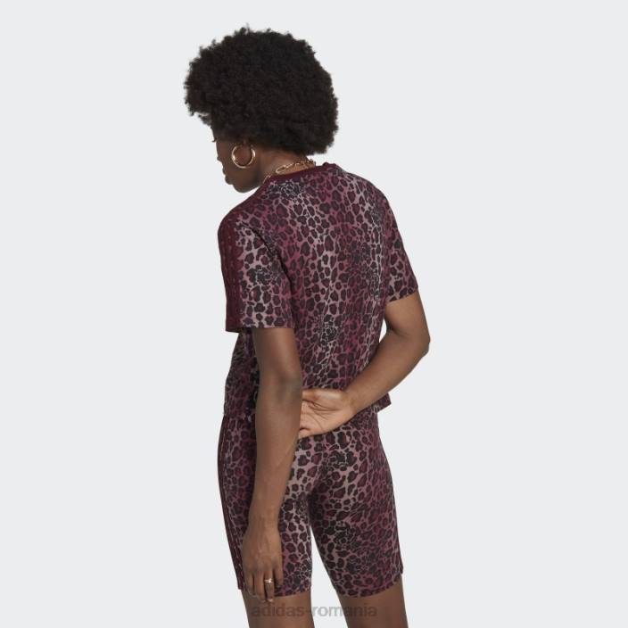 Adidas tricou cu imprimeu maro adidas femei maro/multicolor 2JBN10377