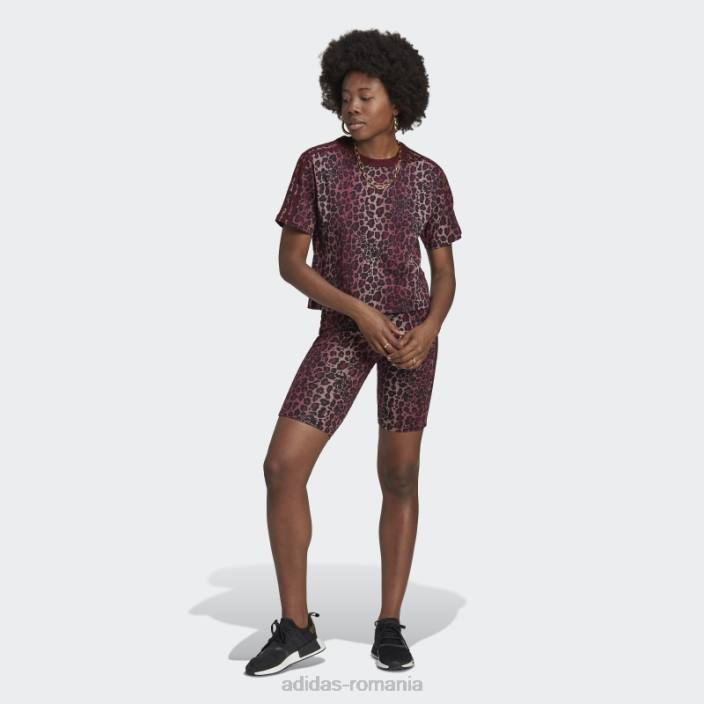 Adidas tricou cu imprimeu maro adidas femei maro/multicolor 2JBN10377