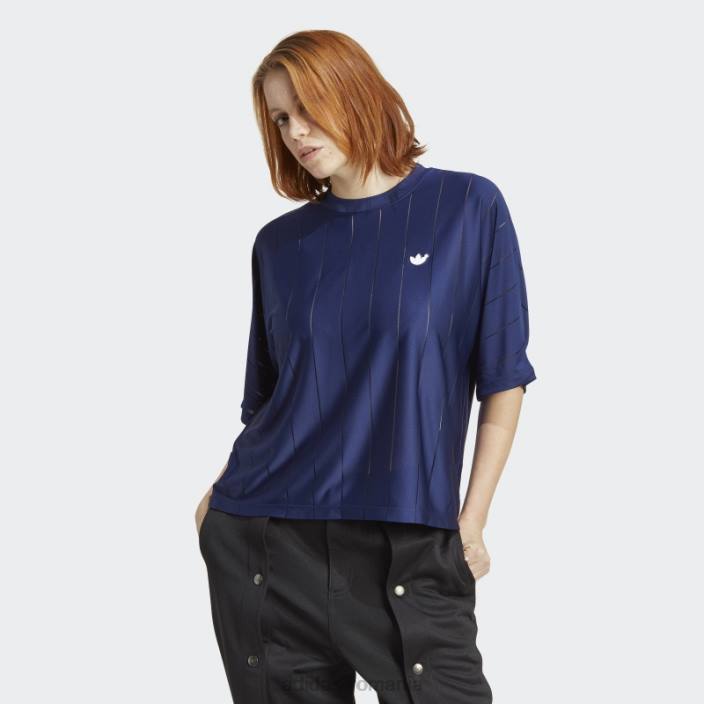 Adidas tricou cu mânecă scurtă versiunea albastru de noapte femei cer de noapte 2JBN9628